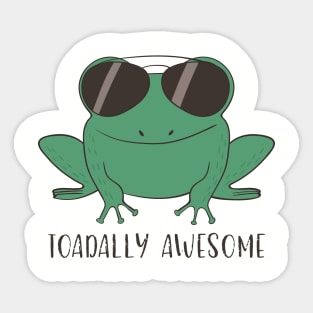 Toadally Awesome, Funny Toad Frog Sticker